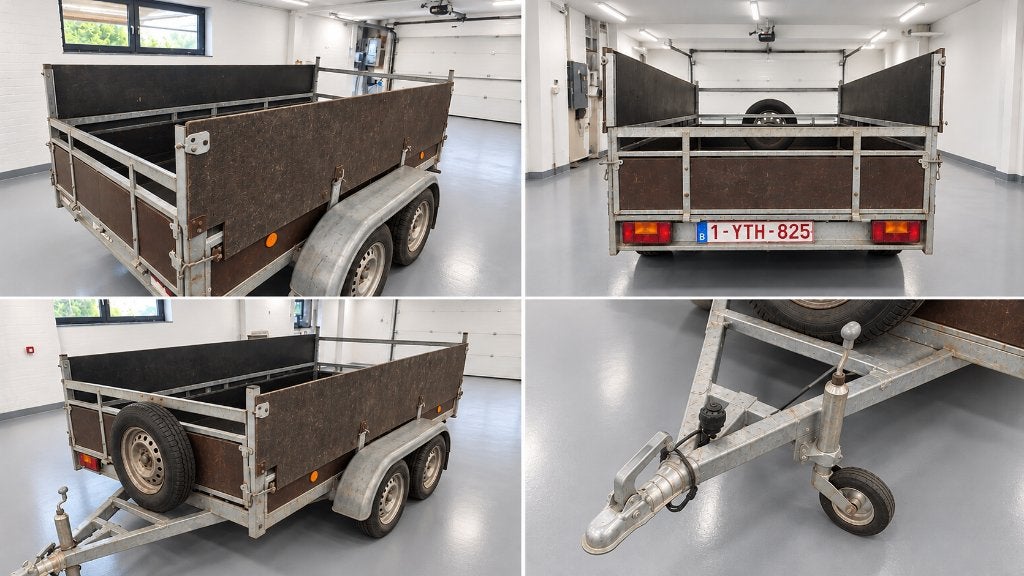 Aanhangwagen Dubbel AS, Ophalen, Gebruikt