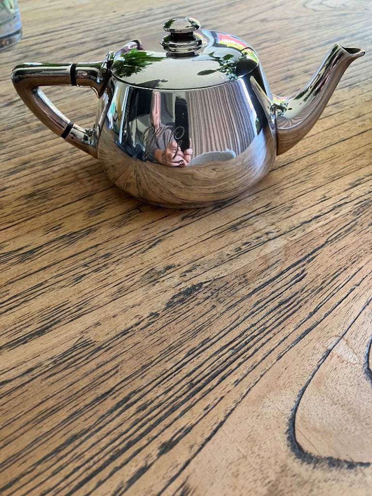 Verzilverde theepot, Ophalen, Overige materialen, Gebruikt, Overige merken