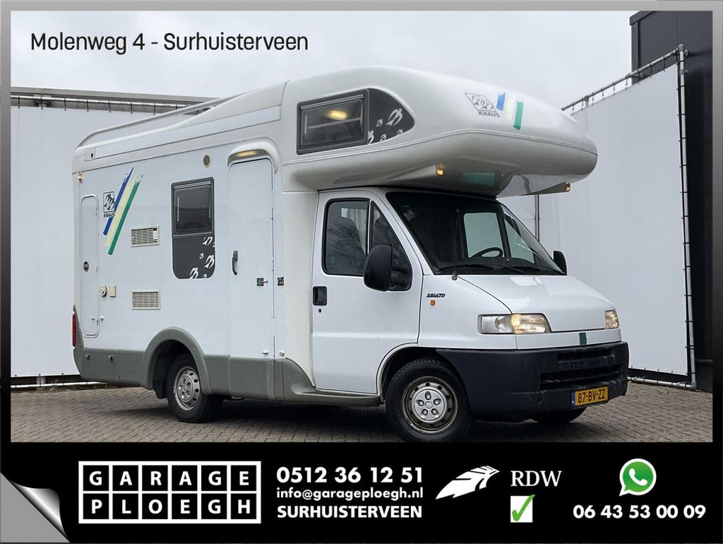Fiat 230 2.8D Knaus Traveller Cruise-Conrtol Trekhaak Fietsd, Autobedrijf Ploegh, Entreprise, Fiat, Molenweg 4. 9231HS  SURHUISTERVEEN, NL