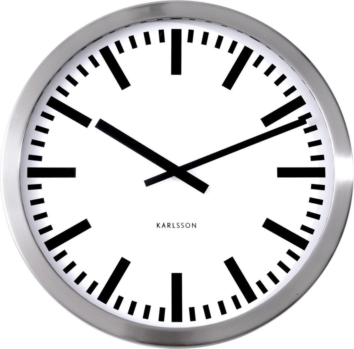 Horloge de gare Karrelson 50 cm en acier inoxydable avec bor, Enlèvement