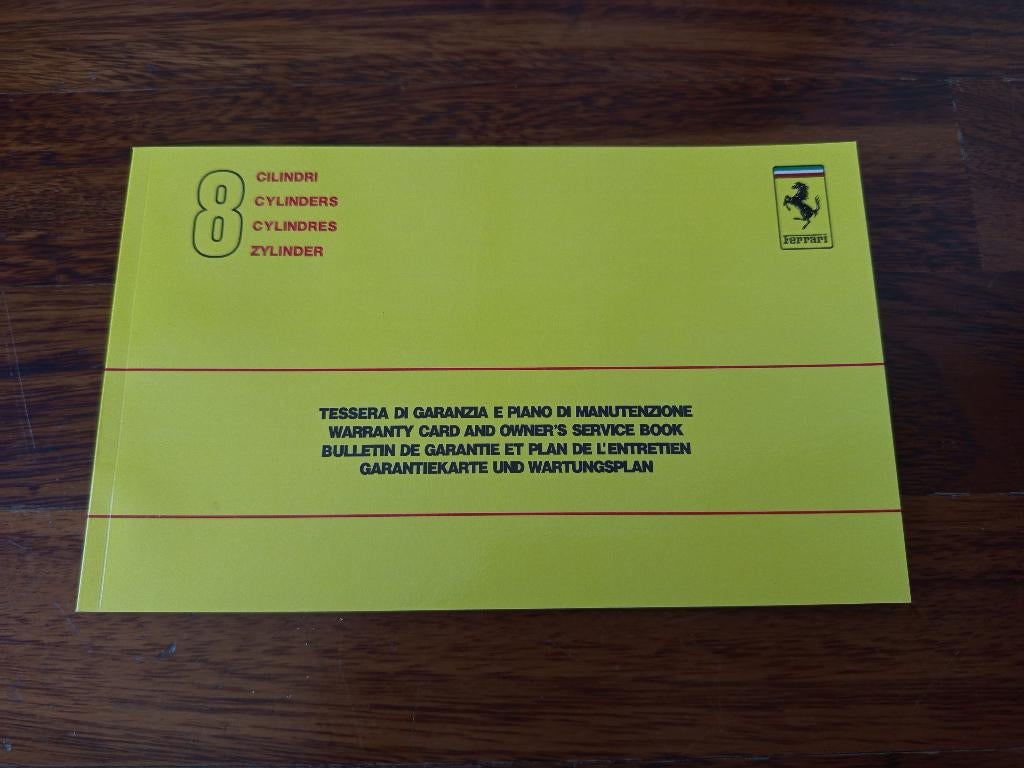 Ferrari 208 328 348 bulletin de Garantie, Autos : Pièces & Accessoires, Moteurs & Accessoires, Ferrari, Neuf, Envoi