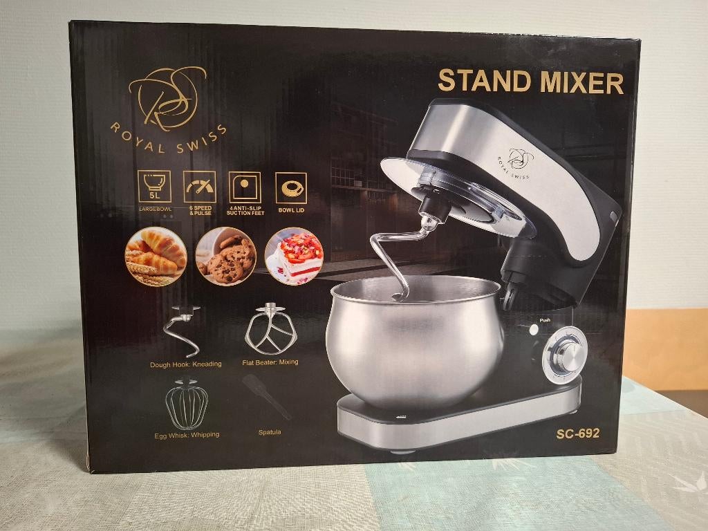 Royal Swisse stand mixer, 4 litres ou plus, Enlèvement ou Envoi, Neuf, 3 vitesses ou plus