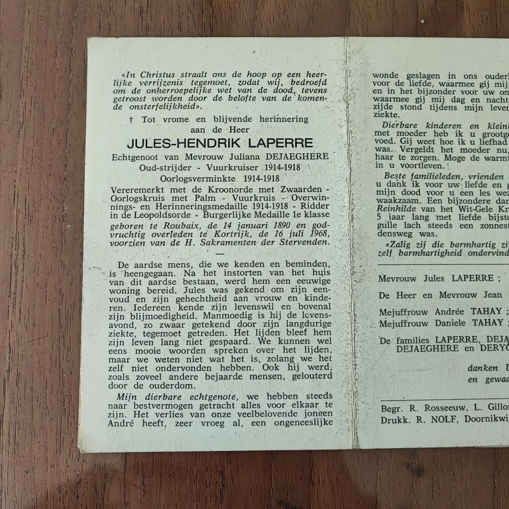 Oudstrijders vuurkruiser  oorlogsverminkte, Ophalen of Verzenden