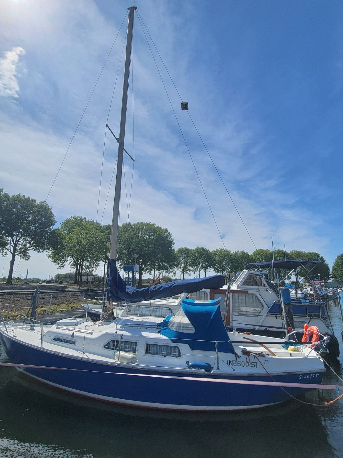 Zeiljacht Sabre 27ft. Yanmar 1 cyl . complete boot, Watersport en Boten, Kajuitzeilboten en Zeiljachten, Gebruikt, Binnenboordmotor