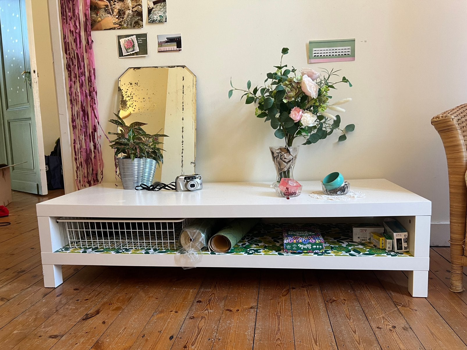 Meuble LACK ikea blanc, Huis en Inrichting, Woonaccessoires | Etagères, Ophalen, Gebruikt, Hout, Demontabel
