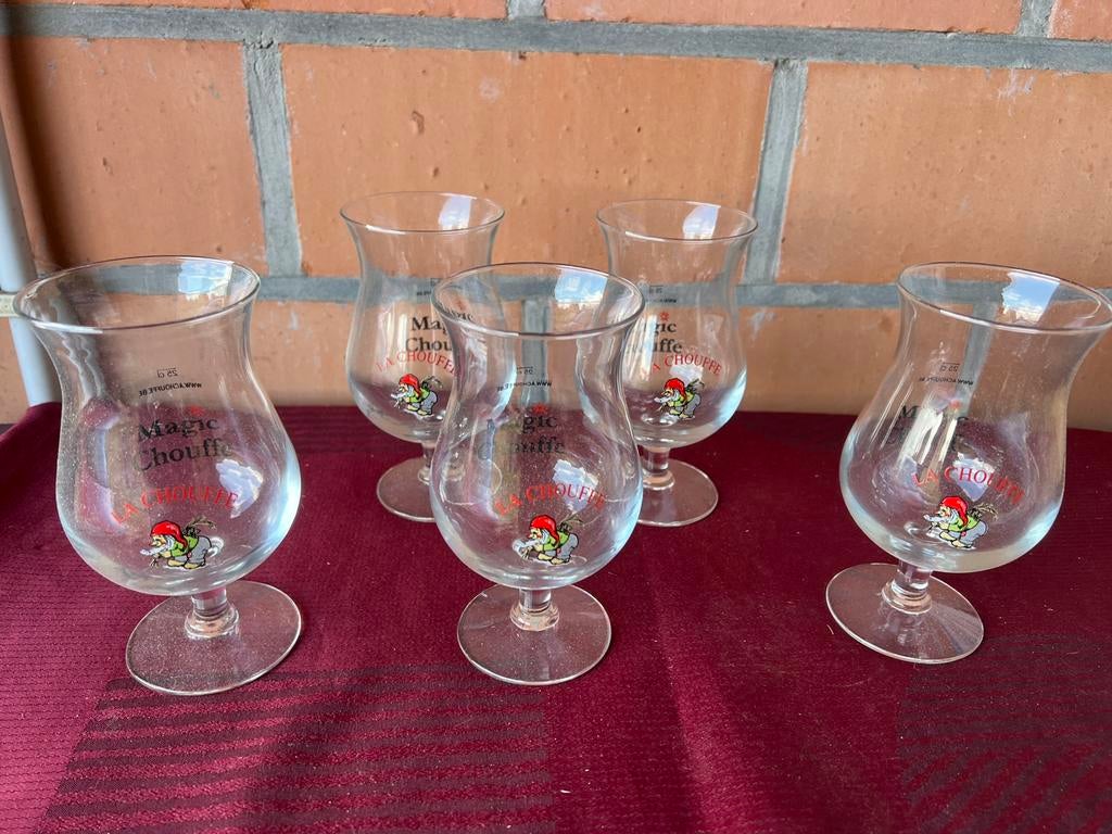 5 glazen la chouffe, Verzamelen, Ophalen of Verzenden