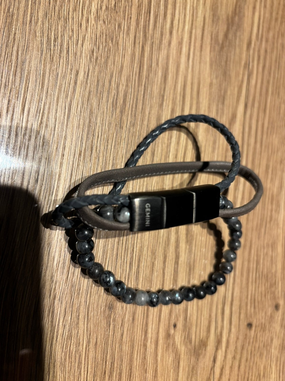 Gemini Triple Grey Herenarmband met Magneetsluiting, Ophalen, Zo goed als nieuw
