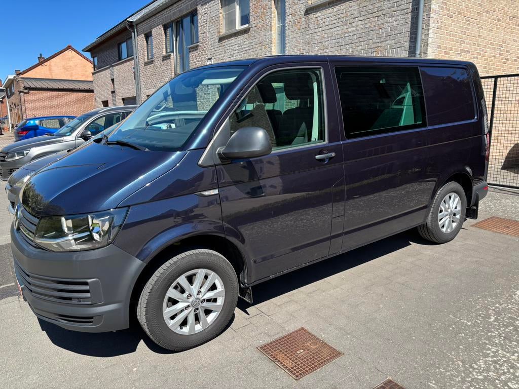 VW Transporter T6 - 2019 - dubbele cab. Automaat 150pk, 4 deurs, Stof, Euro 6, Diesel