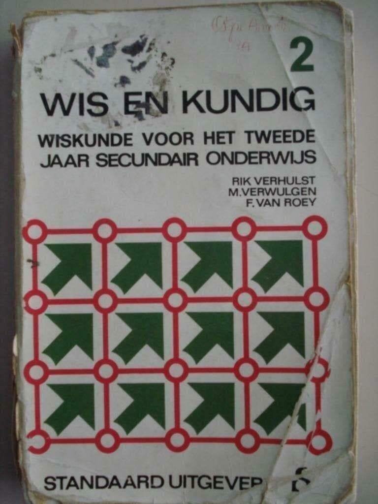 Wis en Kundig 2 Standaard 1972, Gelezen, ASO, R. Verhulst F. Van Roey M. Verwulgen, Wiskunde A