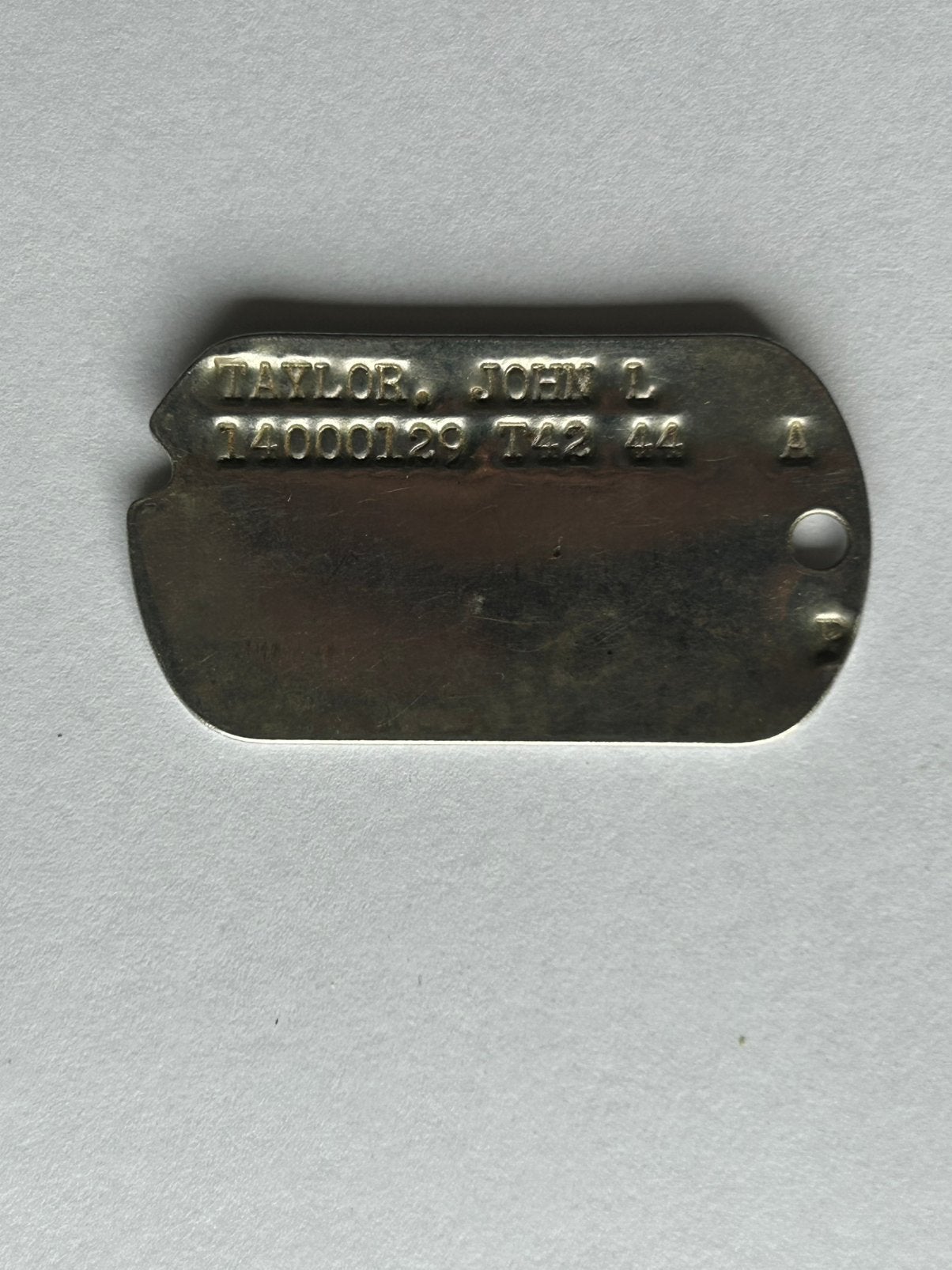 Original ww2 US dogtag, Ophalen of Verzenden, Marine, Embleem of Badge
