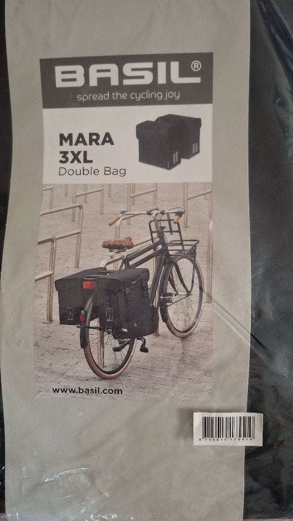 NIEUWE dubbele fietstas Basil 3XL 52 liter 39 x 18 x 35 cm, Ophalen, Nieuw, Basil Mara 3XL dubbele fietstas e-bike damesfiets herenfiets
