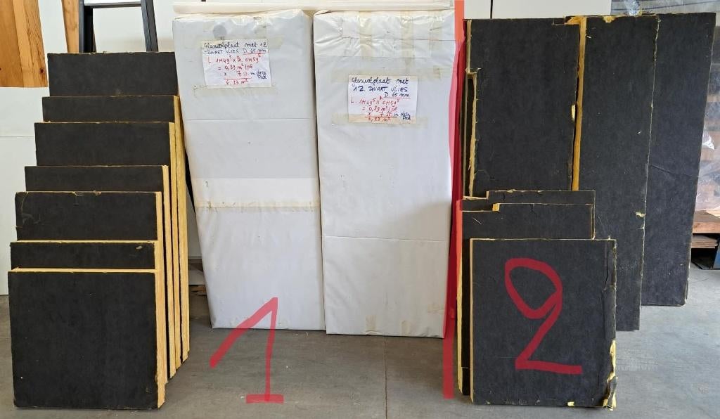 Isover Glaswol Isolatie (60mm) met zwart vlies, Ophalen, Zo goed als nieuw