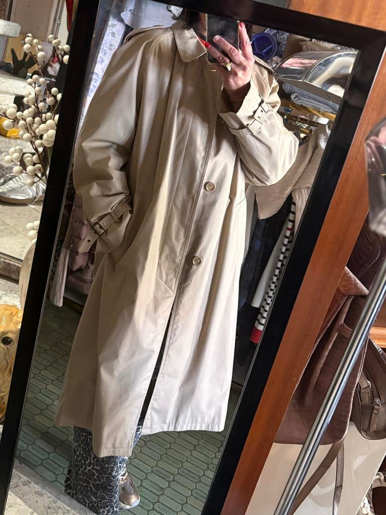 Vintage trenchcoat beige (54), Kleding | Heren, Ophalen of Verzenden, Zo goed als nieuw, Beige
