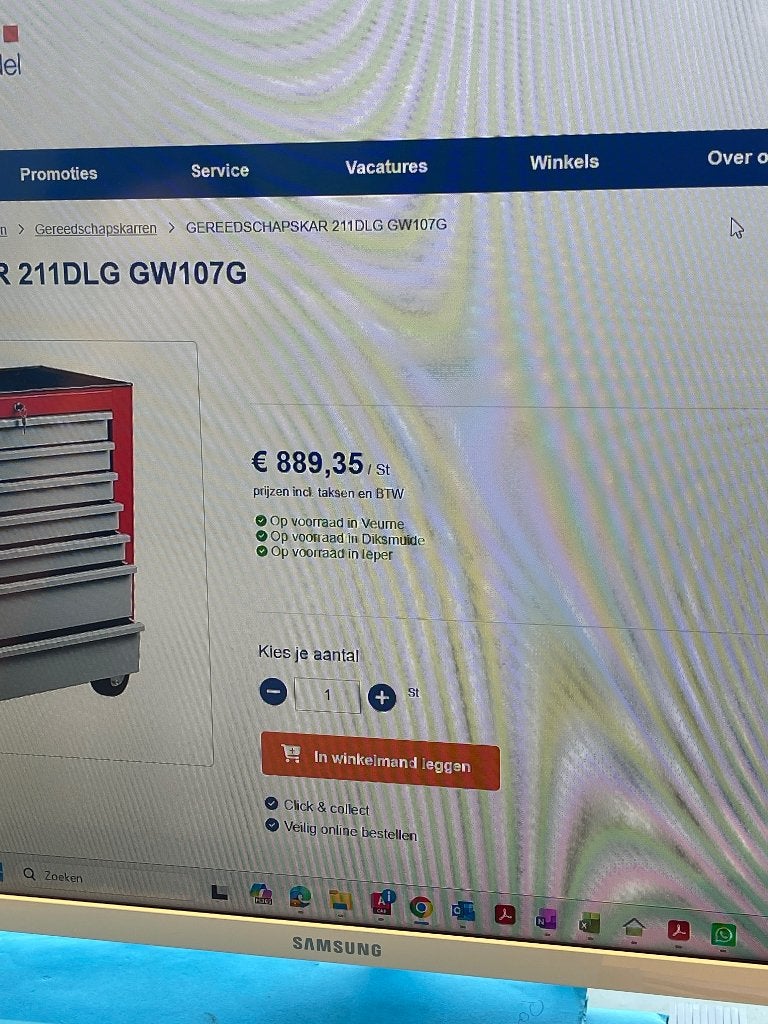 Gereedschapswagen, Doe-het-zelf en Bouw, Gereedschapskisten, Ophalen of Verzenden, Gevuld, Nieuw