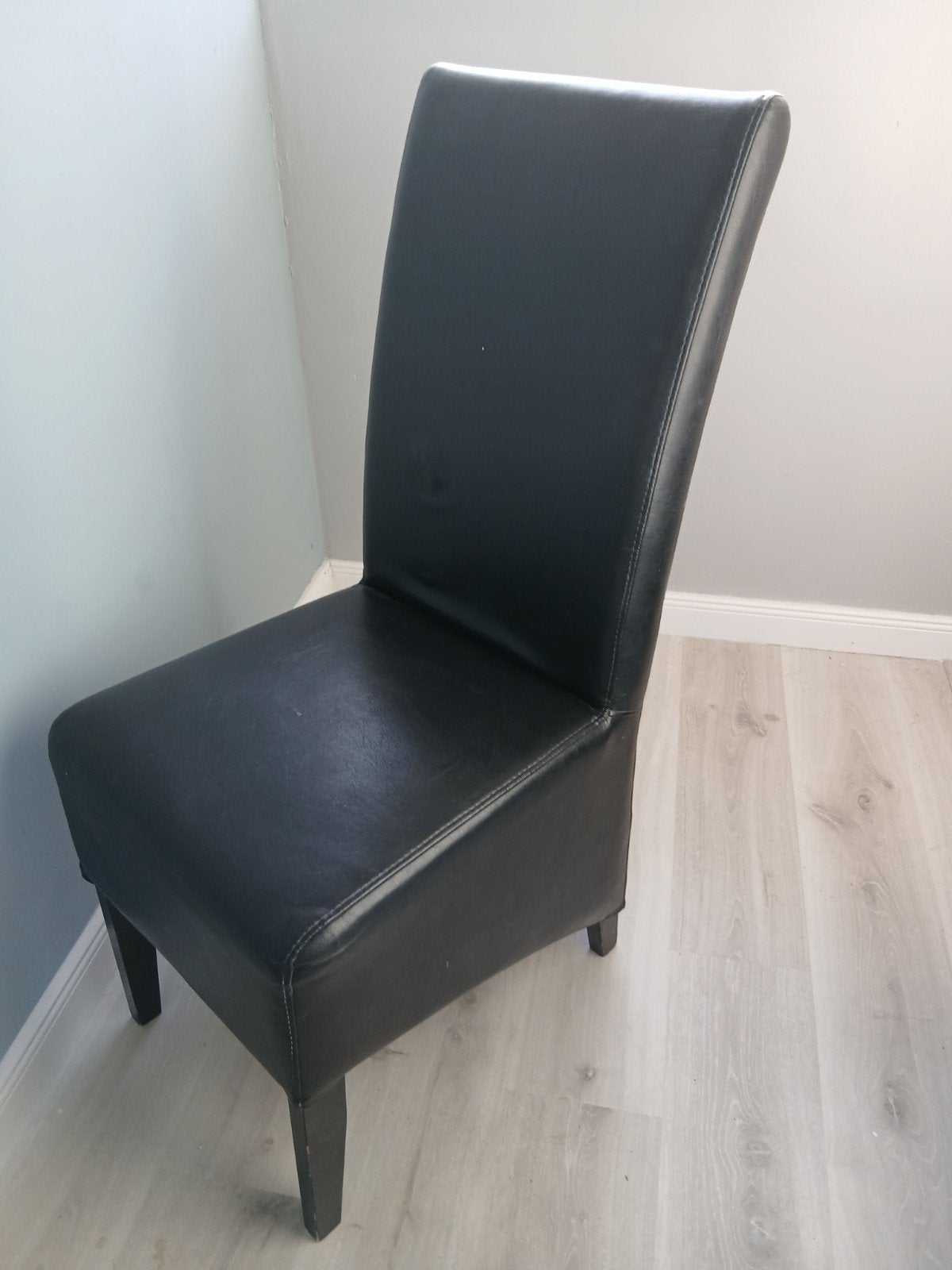 6 eetkamerstoelen kunstleder, Ophalen