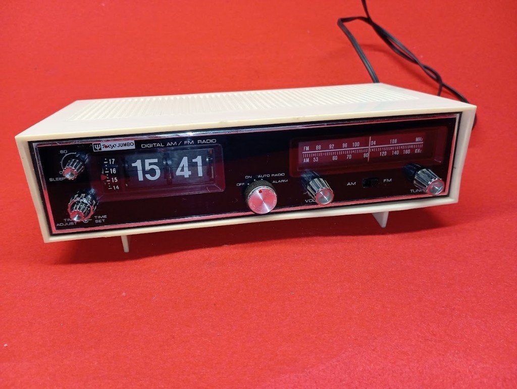 Radio-réveil vintage collection 70's, Enlèvement ou Envoi, Audio et Vidéo