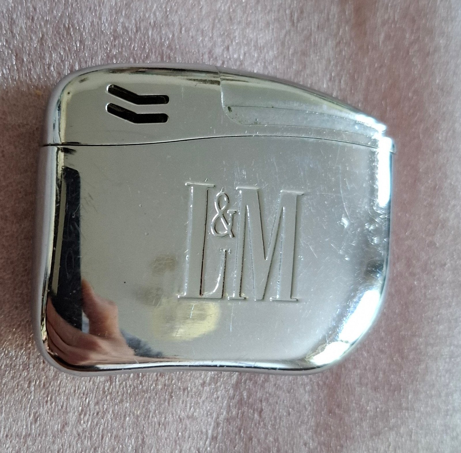 Vintage aansteker aansteker L&M Pub roestvrij staal Marlboro, Ophalen of Verzenden, Zo goed als nieuw, Aansteker