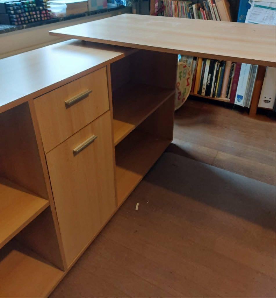 Bureau modulable (en longueur ou en angle droit), Ophalen, Gebruikt, Demontabel, Overige merken