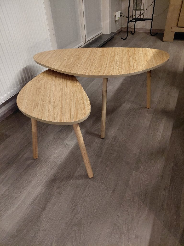 Salontafels, bijzettafels, Nieuw, 55 tot 75 cm, Hout, Ophalen