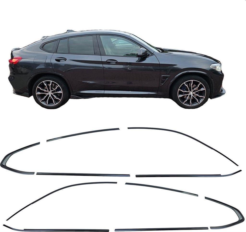 Shadow Line Raam lijsten Glans Zwart voor Bmw X4 G02, Verzenden