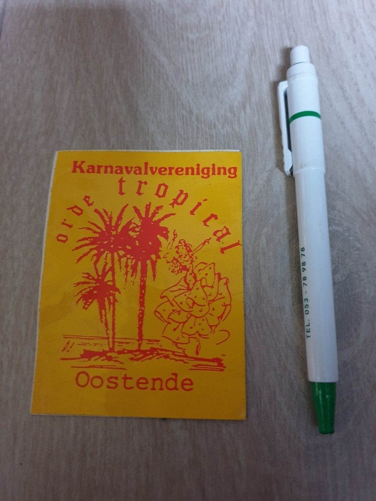 Carnaval sticker Oostende Orde tropical, Verzamelen, Ophalen of Verzenden