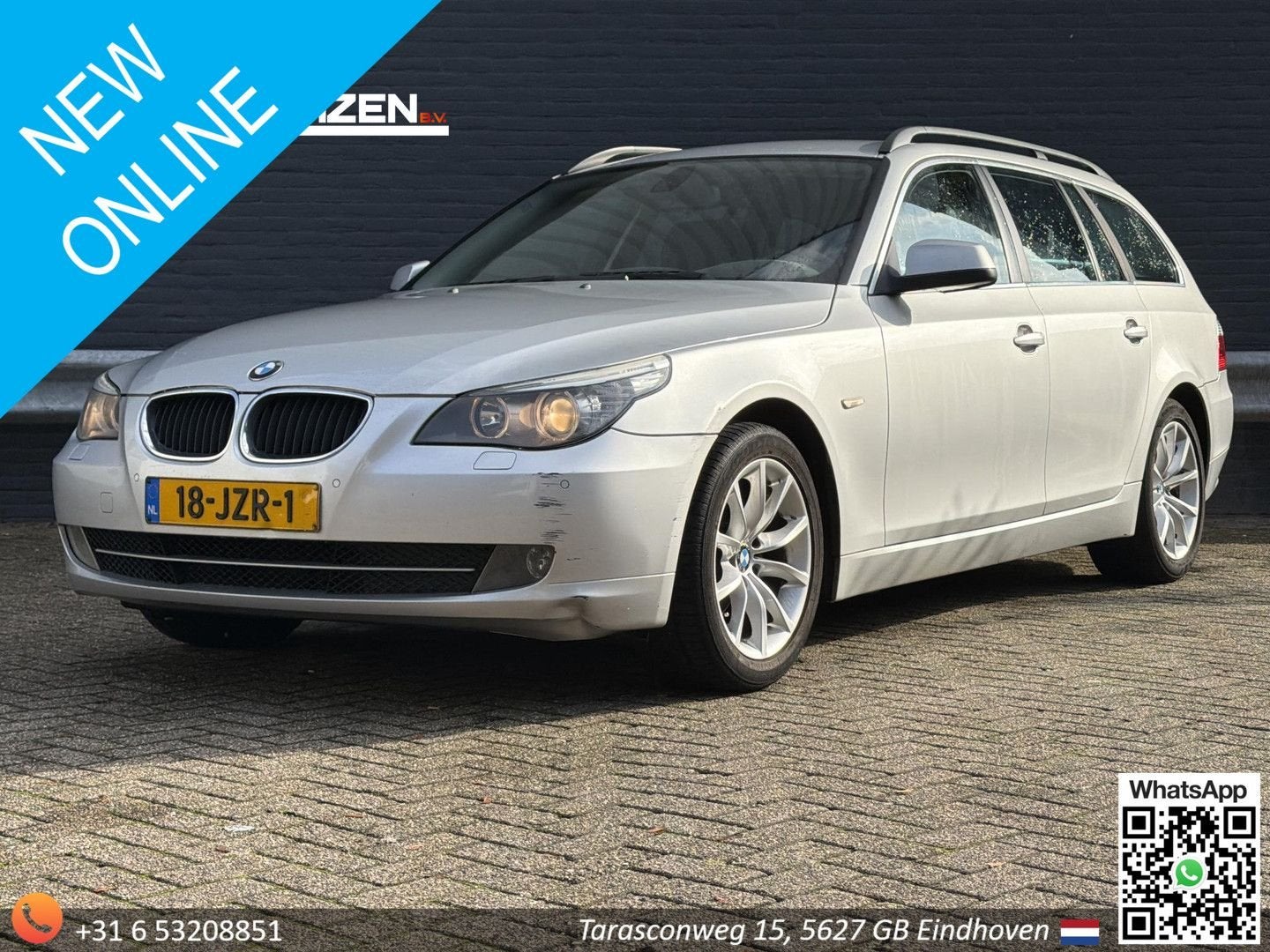 BMW 520 5-serie Touring 520i Corporate Lease Business Line E, Auto's, Zwart, Verwarmde buitenspiegels, Bedrijf, Break