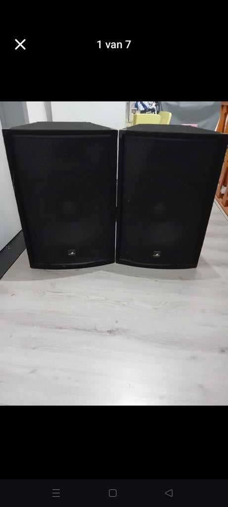 2 monacor pab 15inch speakers plus img stage line versterker, Audio, Tv en Foto, Luidsprekerboxen, Ophalen
