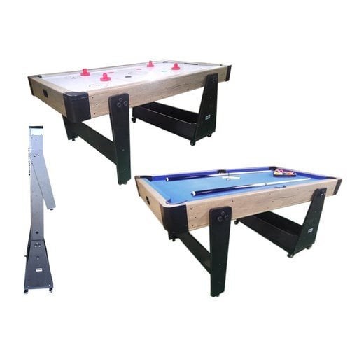 Airhockey /Pooltafel 2 in 1 TWIST, Ophalen, Pooltafel
