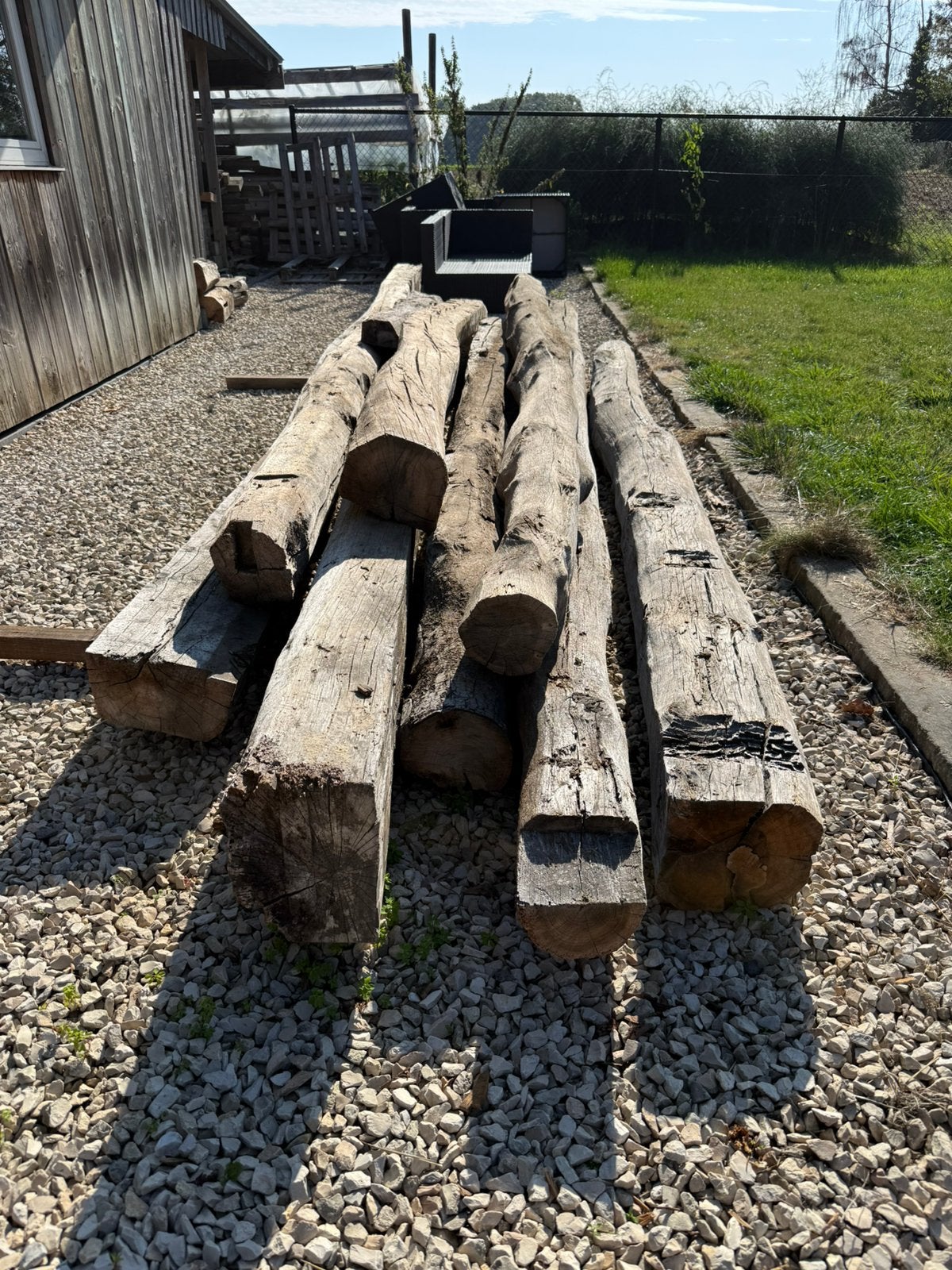 Eiken balken constructie 8stuks, Ophalen, Gebruikt, 250 cm of meer, Balken