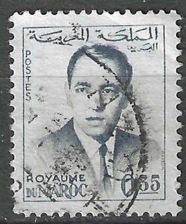 Maroc 1962-1965 - Yvert 441A - Roi Hassan - 0,35 c (ST), Envoi, Maroc, Affranchi