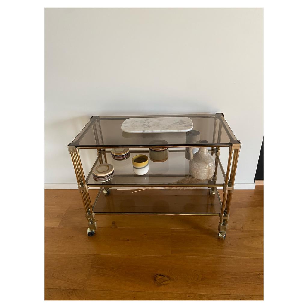 Prachtige vintage serveerwagen, Maison & Meubles, Tables | Dessertes, Enlèvement