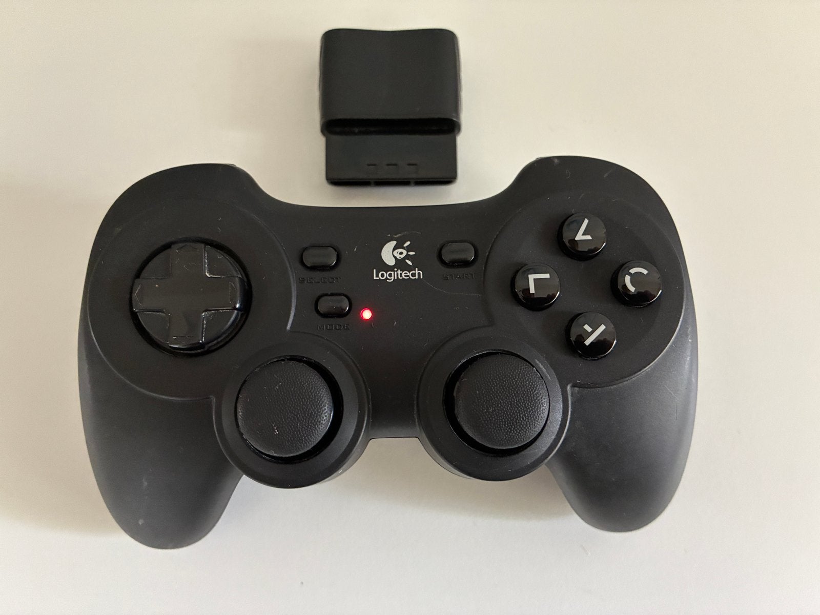 Logitech Cordless Precision Controller voor PS2, Verzenden, Zo goed als nieuw, PlayStation 2, Controller