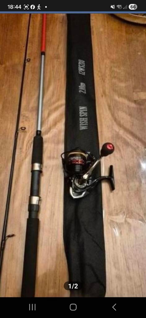 Spinhengel 210 10/30 gram, Watersport en Boten, Hengelsport | Roofvissen, Ophalen, Molen