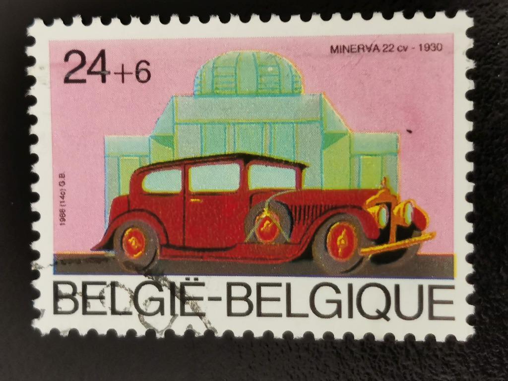 Belgie 1986 - oude Belgische automobielen - Minerva 1930, Ophalen of Verzenden, Gestempeld, Auto's