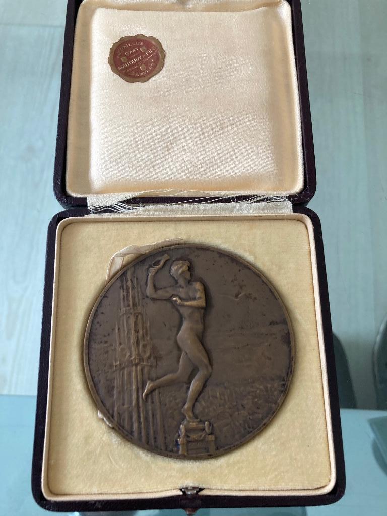 Commemoratieve medaille 1928 Antwerp Aviation Club, Antiek en Kunst, Ophalen of Verzenden