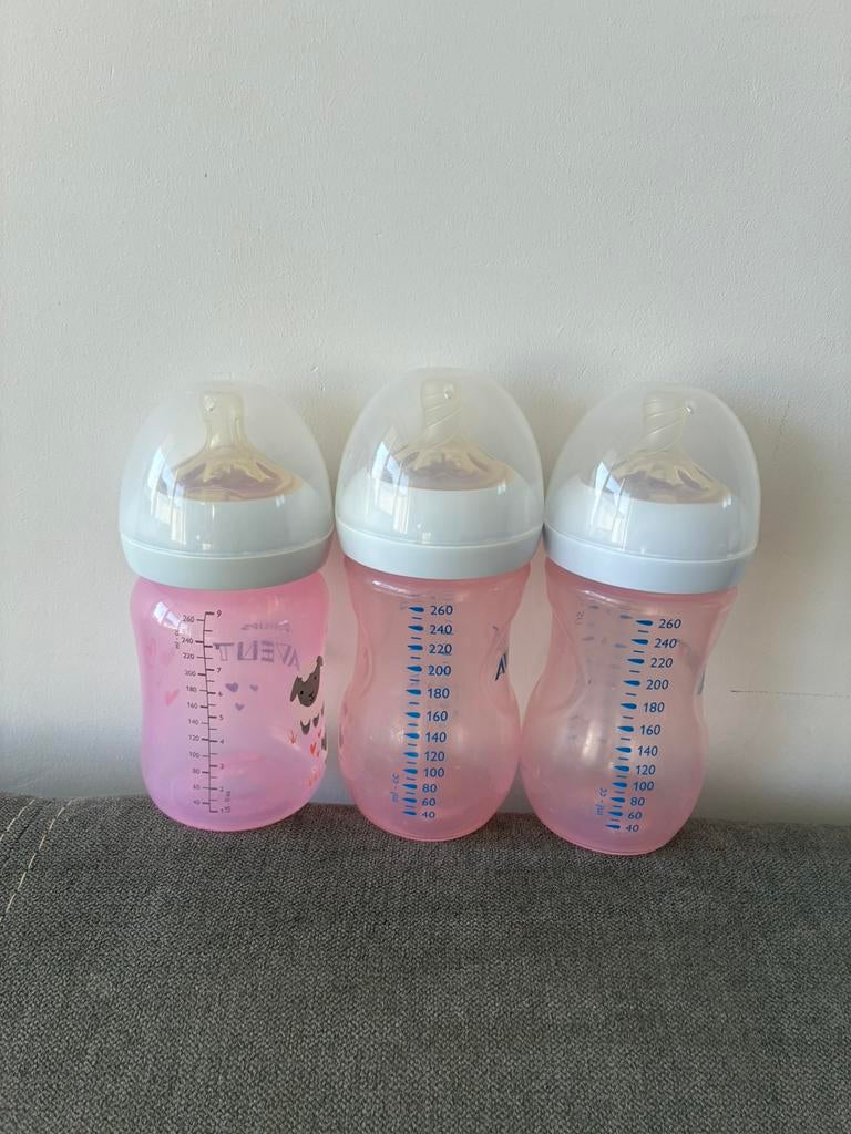 3 flessen Avent 260ml roze zo goed als nieuw, Ophalen of Verzenden, Zo goed als nieuw
