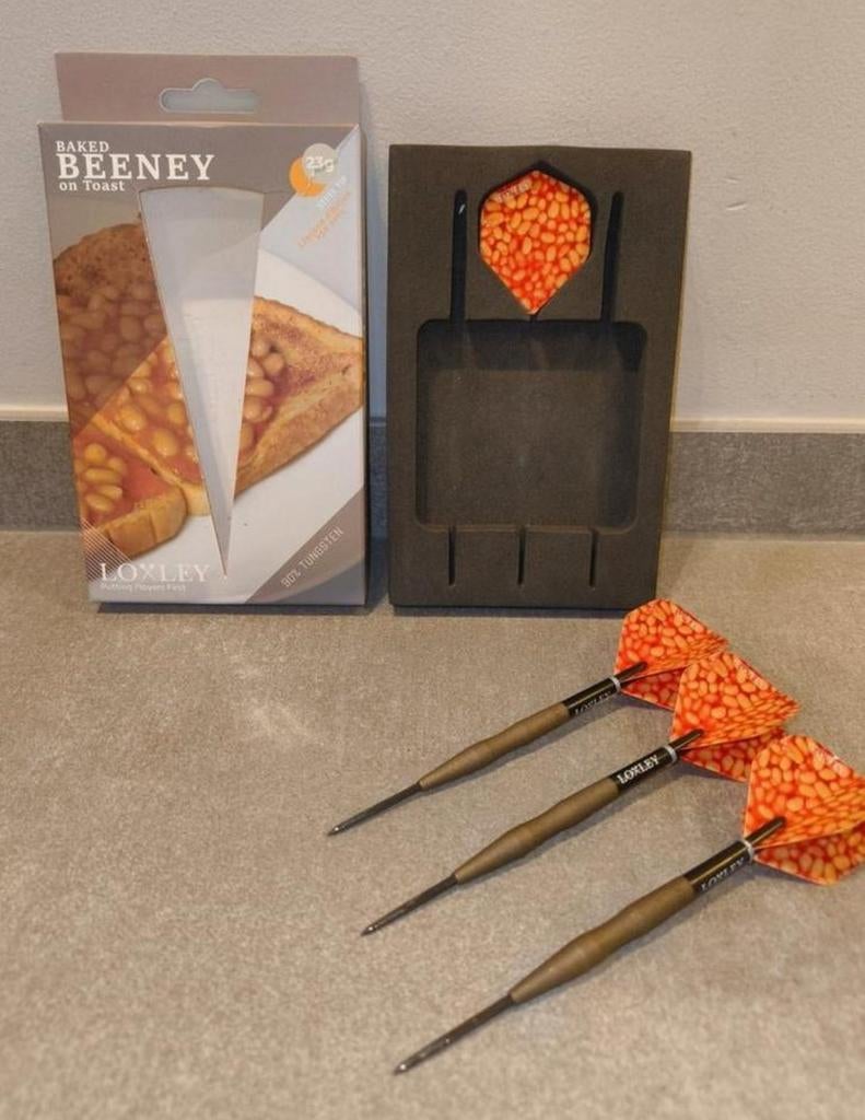 Loxley Baked Beans 23 gram limited edition dartpijlen., Sport en Fitness, Darts, Ophalen of Verzenden, Flights