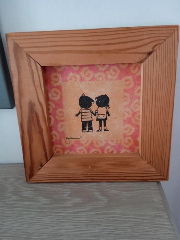 Houten wanddecoratie Jip en Janneke, Huis en Inrichting, Ophalen of Verzenden, Zo goed als nieuw