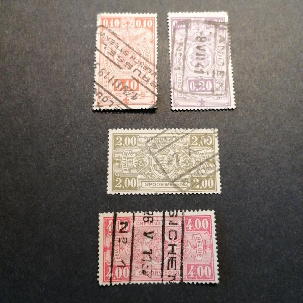 4 Postzegels België 1923 Rijkswapen, Postzegels en Munten, Postzegels | Europa | België, Ophalen of Verzenden