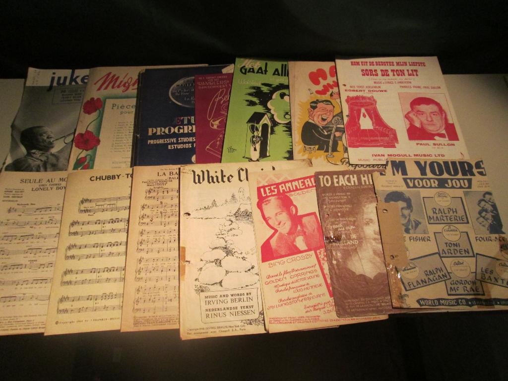 14 Oude Partituren / Bladmuziek, Muziek en Instrumenten, Ophalen of Verzenden, Zo goed als nieuw
