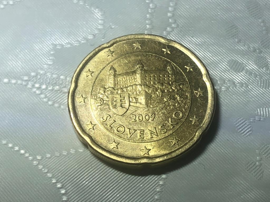 Pièce de 20 centimes d'euro 2009 Slovaquie usagée bon état., Timbres & Monnaies, Monnaies | Europe | Monnaies euro, Monnaie en vrac