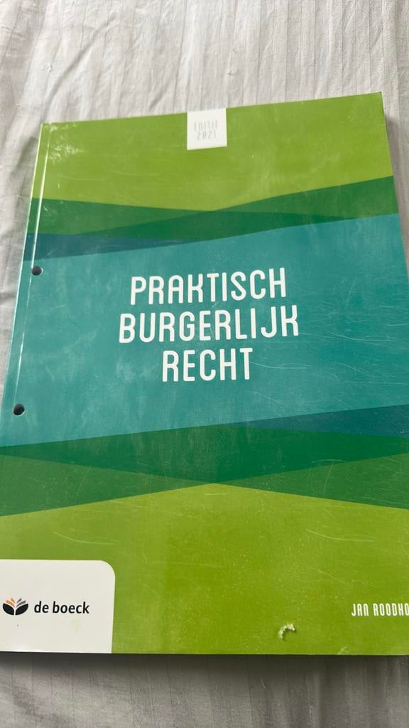 Praktisch burgerlijk recht 2021, Ophalen, Zo goed als nieuw, Nederlands