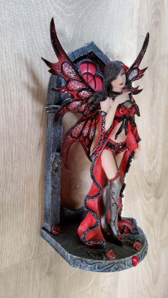 Statue d'ange gothique avec des ailes sur un support, Enlèvement ou Envoi, Neuf