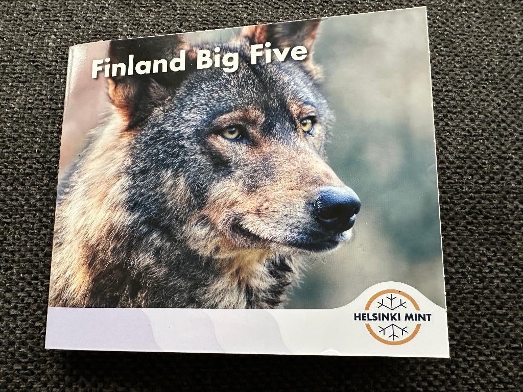 Finland, WMF set 2026 'Big Five - Wolf' oplage 500 stuks., Postzegels en Munten, Munten | Europa | Euromunten, Ophalen of Verzenden