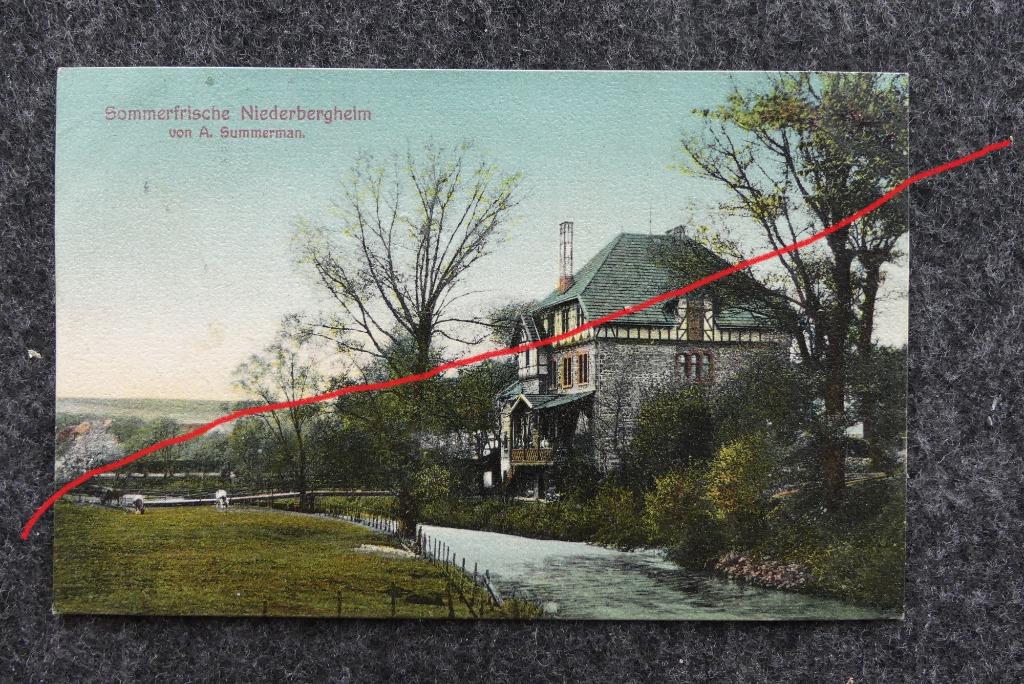 Postkaart Sommerfrische Nierderbergheim Duitsland, Ophalen of Verzenden, Voor 1920, Gelopen, Duitsland