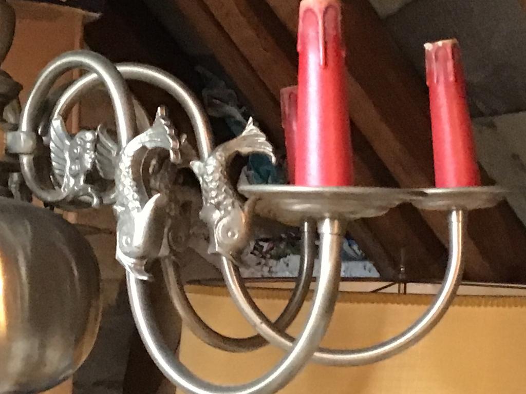 Lustre a 8 branches - comme neuf, Maison & Meubles, Comme neuf, Métal