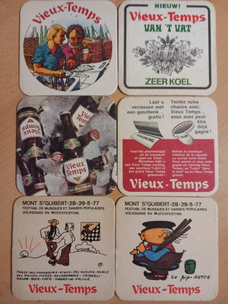 Bierviltjes Vieux Temps (268), Verzamelen, Ophalen of Verzenden, Zo goed als nieuw