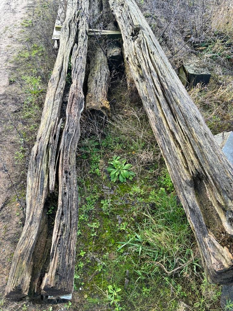 Rustieke verweerde Eiken balken ter decoratie?, Doe-het-zelf en Bouw, Hout en Planken, Ophalen