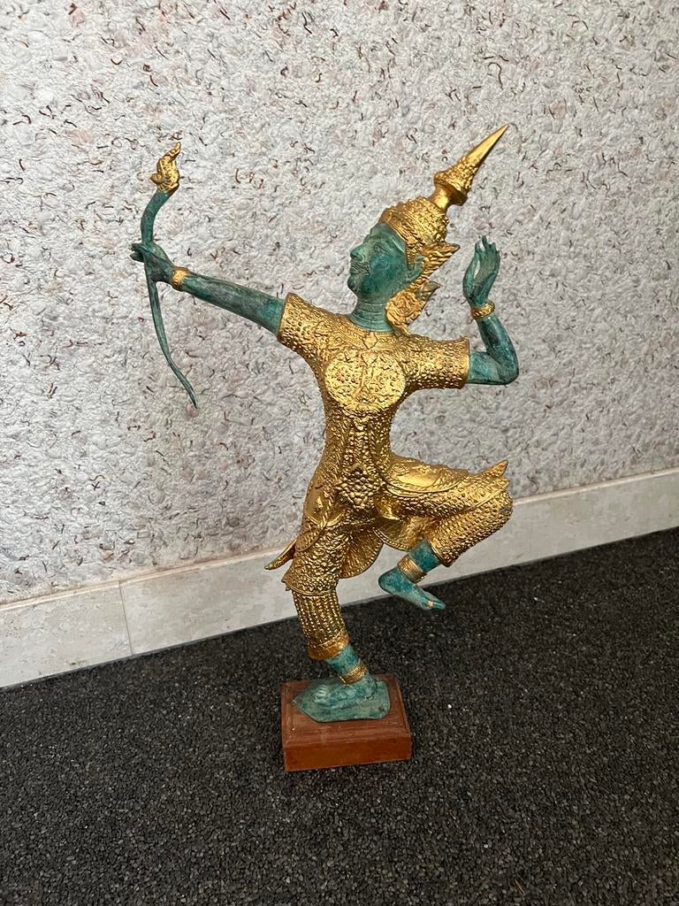 Boeddha boogschutter in brons, Antiek en Kunst, Ophalen