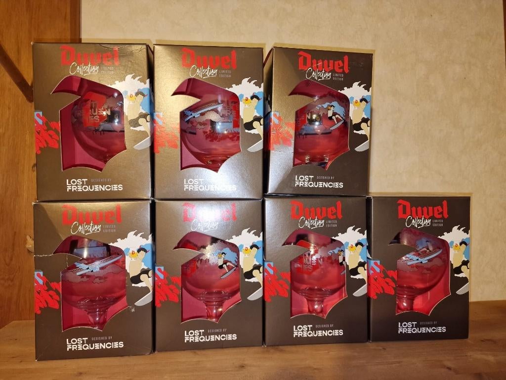 Lot van 7 Duvel glazen (D), Verzamelen, Ophalen of Verzenden, Nieuw, Glas of Glazen, Duvel